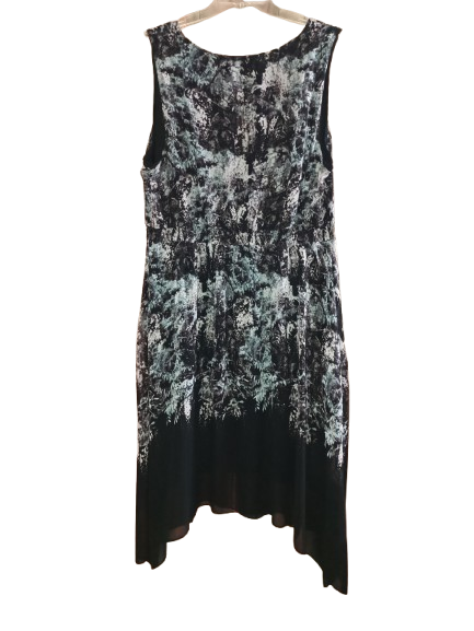 Black & Grey Print Sleeveless Simply Vera Wang Dress - 2X