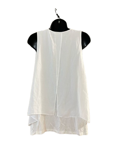 White V-Neck top-L