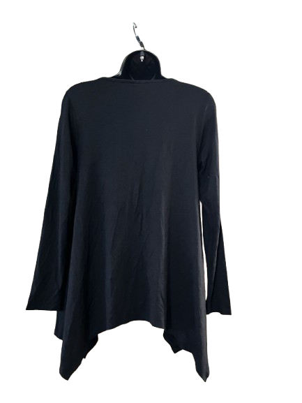 Black Long Sleeve-Neck Top-S