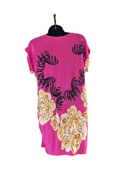 Pink Flower Print Top- M/L