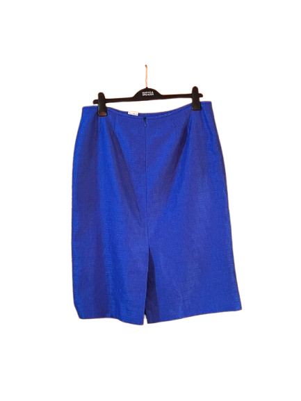 Blue Knee Length Skirt,L