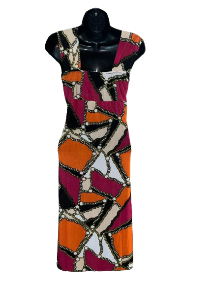 Multi colored Sleeveless Dress - XL