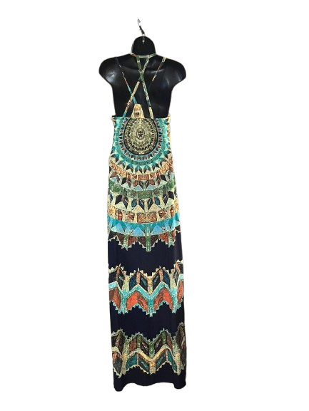 Multi- colored sleeveless dress-M