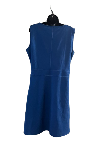Navy Blue V-Neck Dress-XL