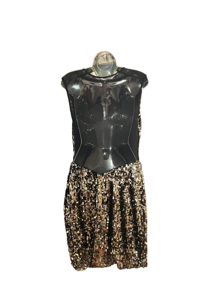 Gold and Black Sequin Dress-L