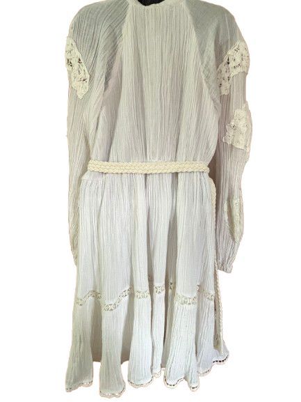 White Smock Dress -L