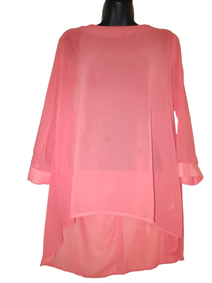 Orange The Limited Sheer 3/4 Sleeve Top - L