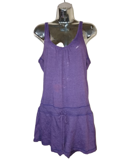 Purple Sleeveless Romper - M