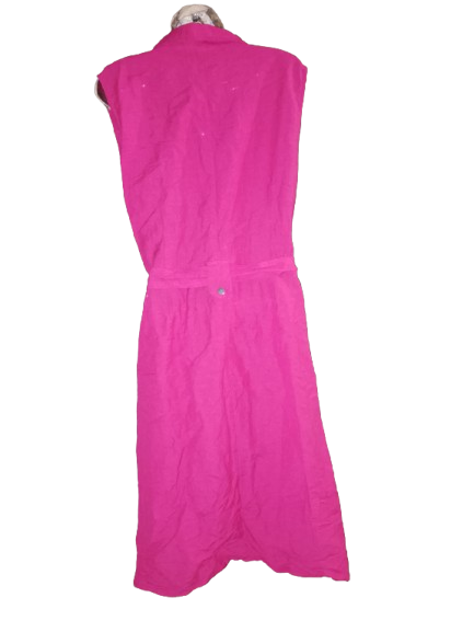 Pink Sleeveless Button Up Dress - 2X (20W)