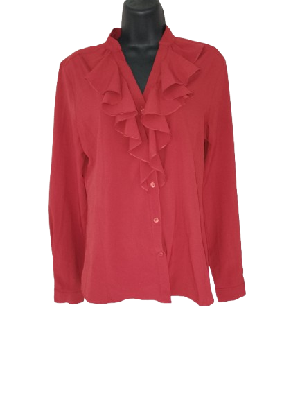 Dark Red Long Sleeve Shirt - L