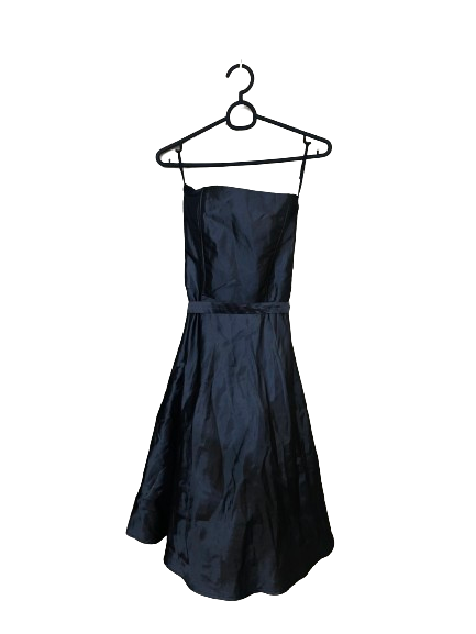 Pewter Shiny Strapless Dress - Girl's Size 3