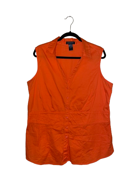 Orange Sleeveless Ashley Stewart Top - 3XL (Size 22)