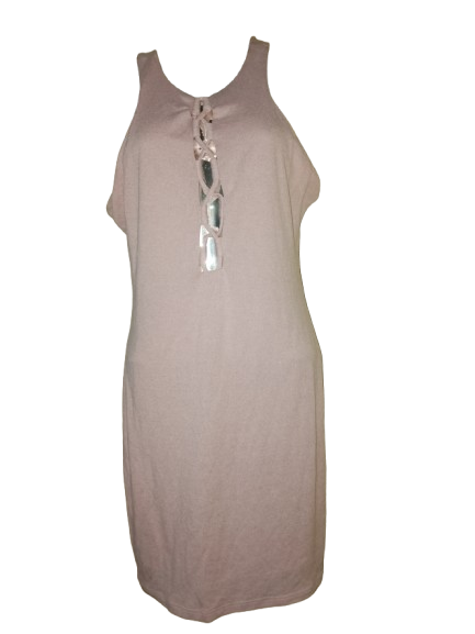 Light Pink Mini Tank Dress - M