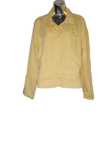Yellow Long Sleeve Charter Club Jacket - XL