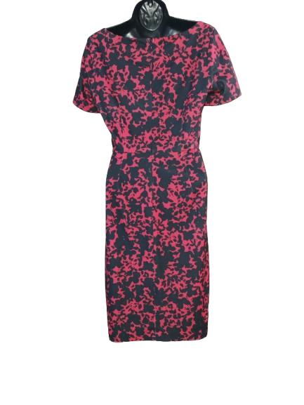 Red & Black Short Sleeve J&K Dress - M