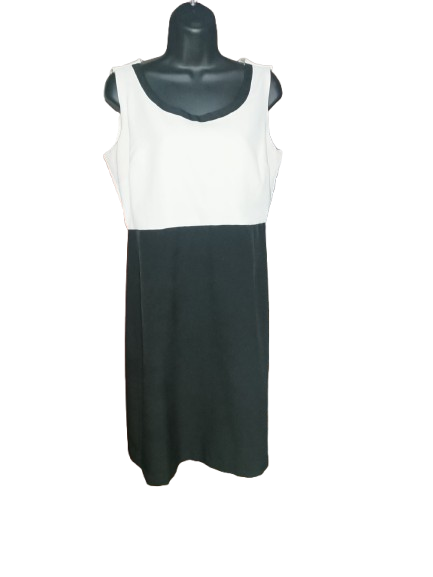 Black & White Sleeveless Phase 7 Dress - M