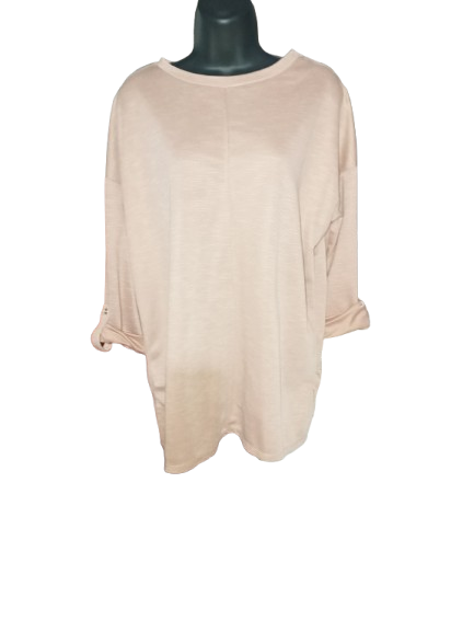 Beige 3/4 Sleeve Primark Top - M