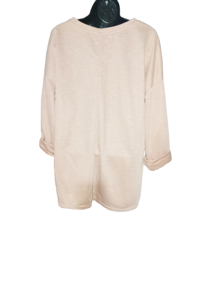 Beige 3/4 Sleeve Primark Top - M
