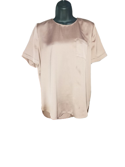 Light Brown Short Sleeve River Island Top - L (12)