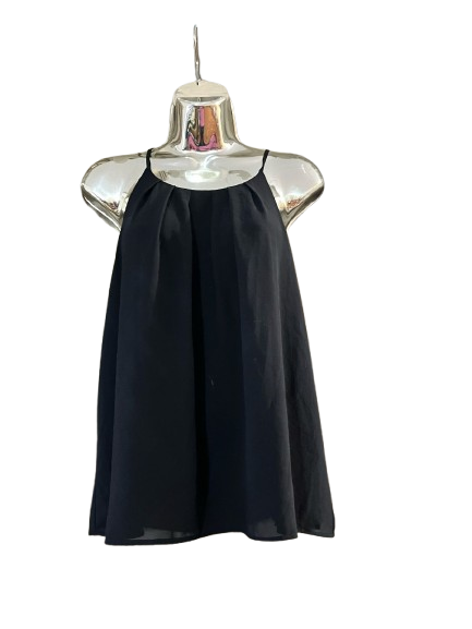 Black Round Neck Top-M