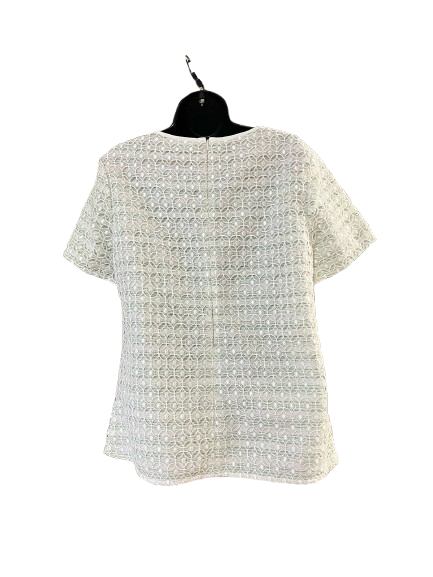 Mint Green & White Textured Top - L