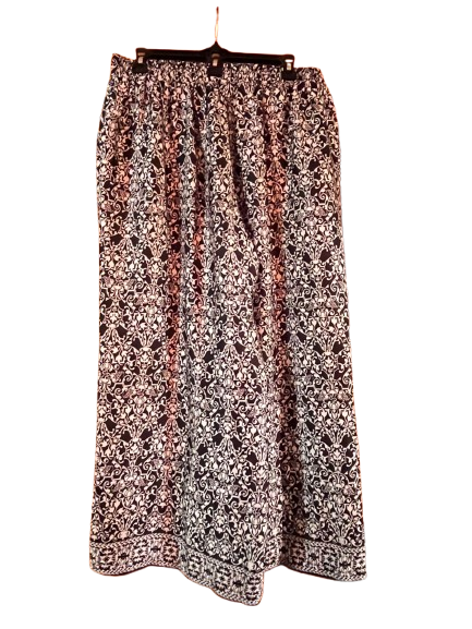 Black & White Flower Print Pants- L