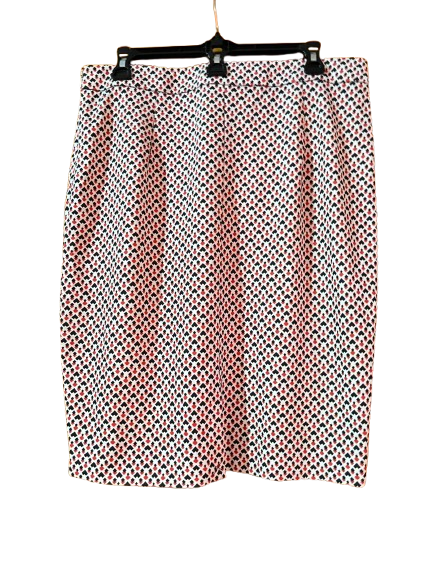 White, Black ,Red Pencil Skirt-L