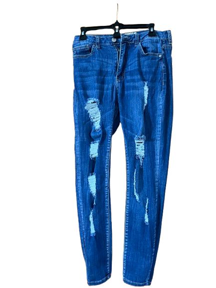 Blue Distressed "Denim Blvd"  Jeans - M(11)