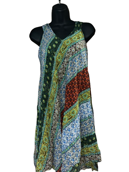 Multi colored Sleeveless Dress - M