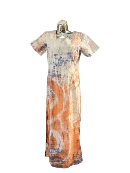 Orange Tie Dye Maxi Dress - M