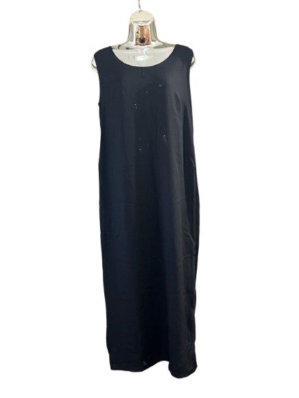 Black Sleeveless Maxi Dress - M