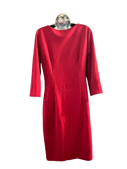 Red Long Sleeve Dress - M