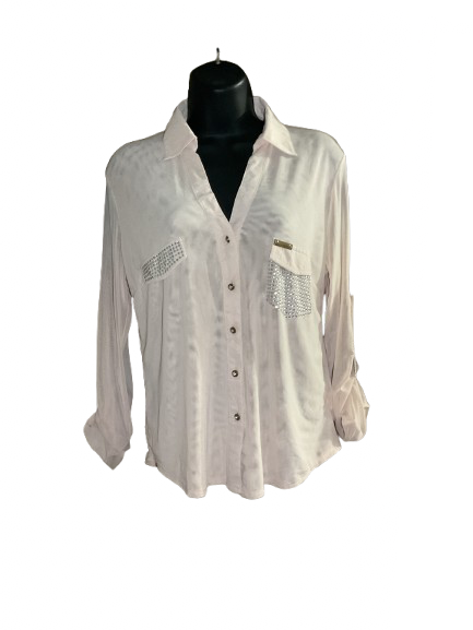 Beige Long Sleeve Shirt - M