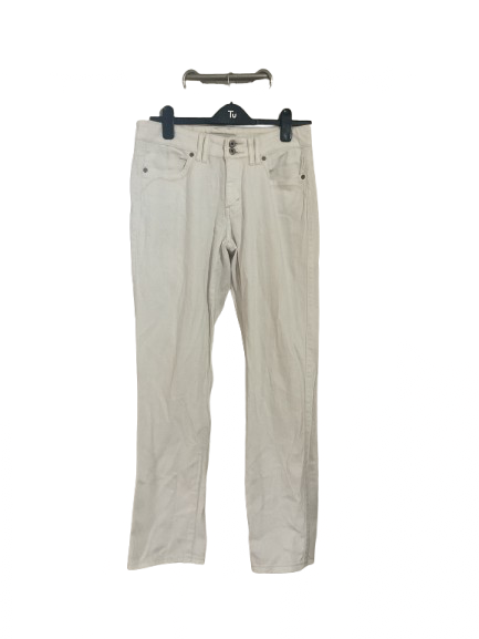 White Mid Rise Skinny Jeans - S