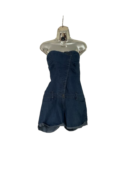 Blue Denim Strapless Romper - L (12)