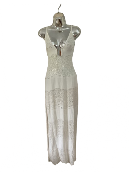 White Mesh “Mapalé” Dress - L