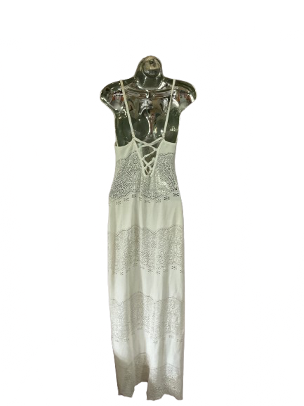 White Mesh “Mapalé” Dress - L