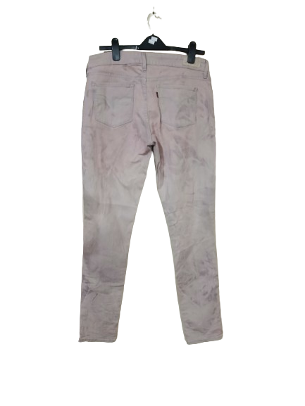 Pink Enzyme Wash Modern Rise Skinny Jeans - L (12)