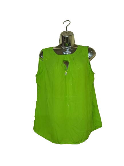 Flourescent Green Sleeveless Top - M