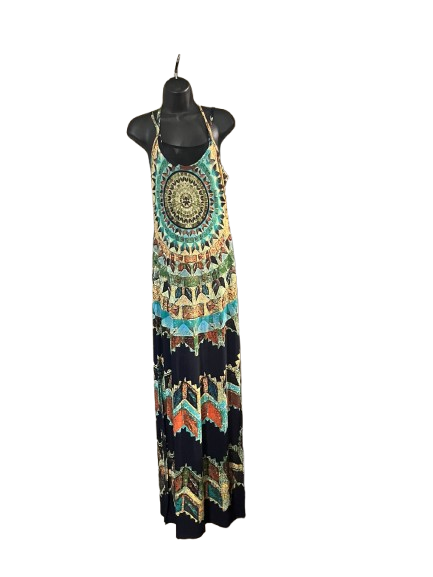 Multi- colored sleeveless dress-M