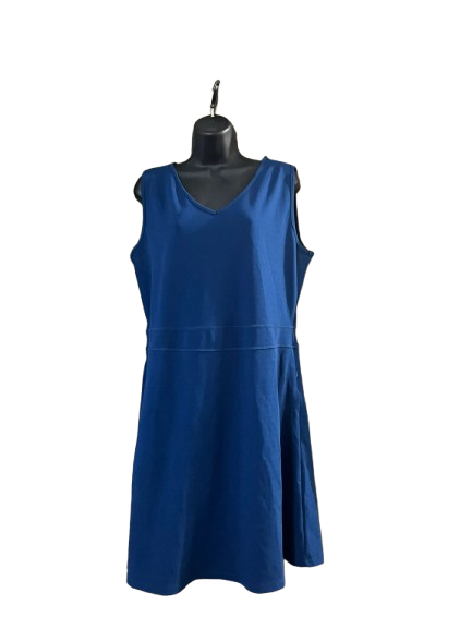 Navy Blue V-Neck Dress-XL
