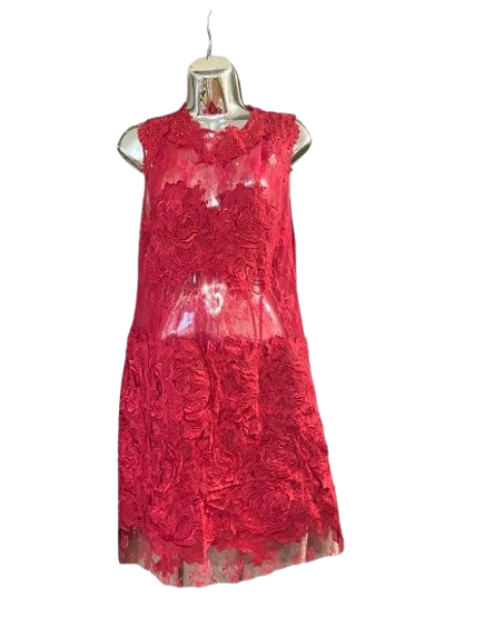 Red Lace Dress-L