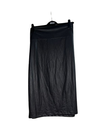 Black Leather Skirt,1X