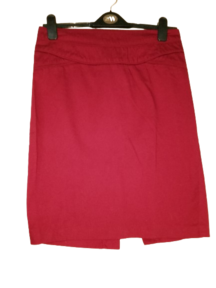Burgundy Dazz Pencil Skirt - M