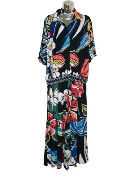 Ashley Stewart Multicolored Maxi Dress - XL