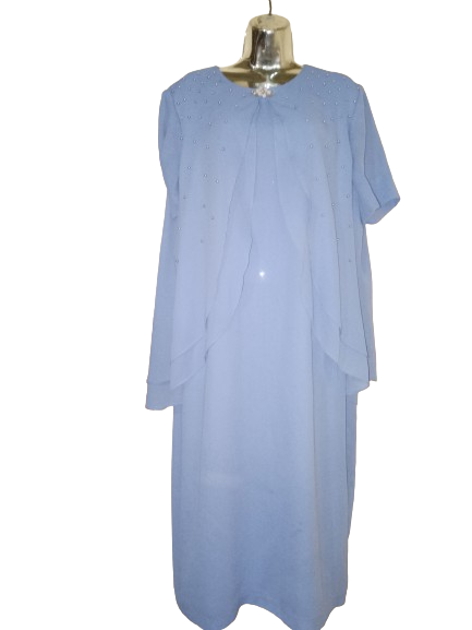 Sheer Light Blue Studio Desire Dress W Pearls - 3XL
