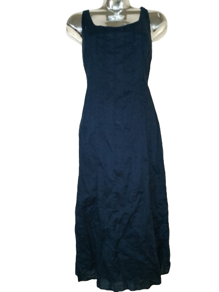 Dark Navy Blue Sleeveless Dress - L
