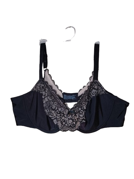 Black & Beige Bali Bra W Design - 44B