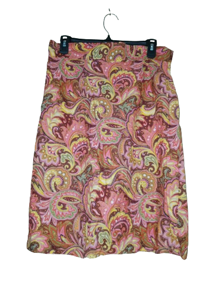 Multicolored Mandela Pattern Pencil Skirt - S