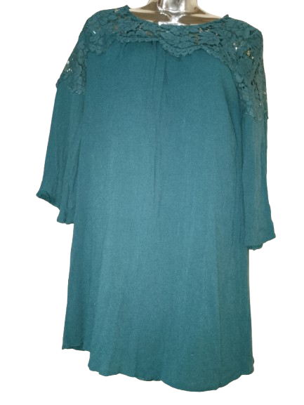 Dark Green 'QED LONDON' Long Sleeve Dress - S